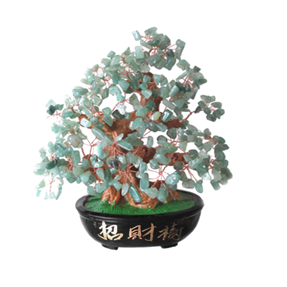 Lucky Money Tree Chinese Gold Ingot Crystal Fortune Tree Ornament Wealth Ornament Home Office Table Decoration Tabletop Crafts