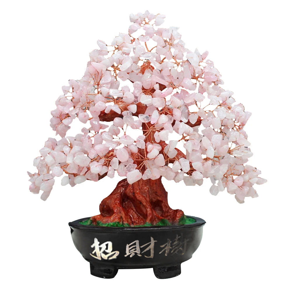 Lucky Money Tree Chinese Gold Ingot Crystal Fortune Tree Ornament Wealth Ornament Home Office Table Decoration Tabletop Crafts