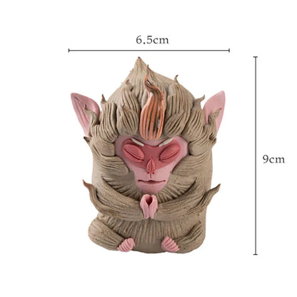 Lucky Original Sun Wukong Monkey Incense Ceramics Incense Burner Animals Incense Holder Mini Sandalwood Censer Craft Home Decors
