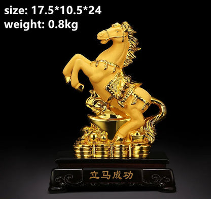 Lucky Ornaments Horse To Success Porch Living Room Indoor TV Cabinet Opening Decoration Gifts