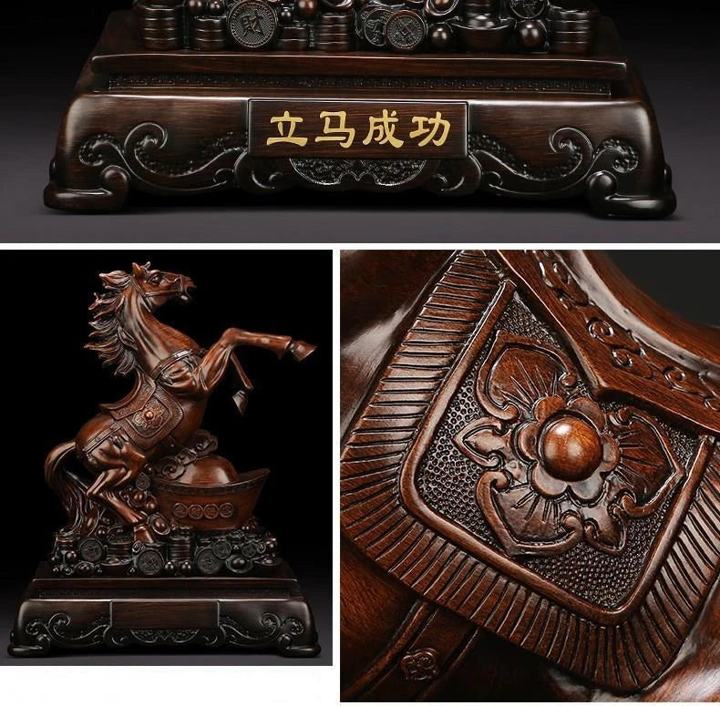 Lucky Ornaments Horse To Success Porch Living Room Indoor TV Cabinet Opening Decoration Gifts