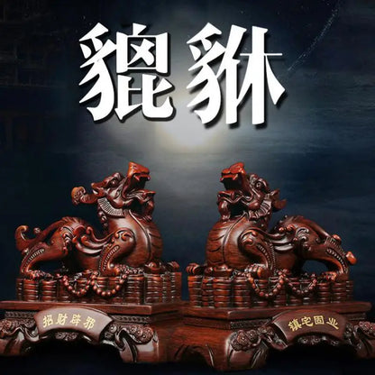 Lucky Pixiu Ornaments  Living Room Decor Feng Shui Home Decoration Craft Statues Sculptures Craft Figurines Miniature Gift