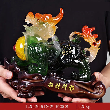 Lucky Pixiu / Pi Yao Ornaments Living Room Decor Feng Shui Home Decoration Craft Statues Sculptures Craft Figurines Gift
