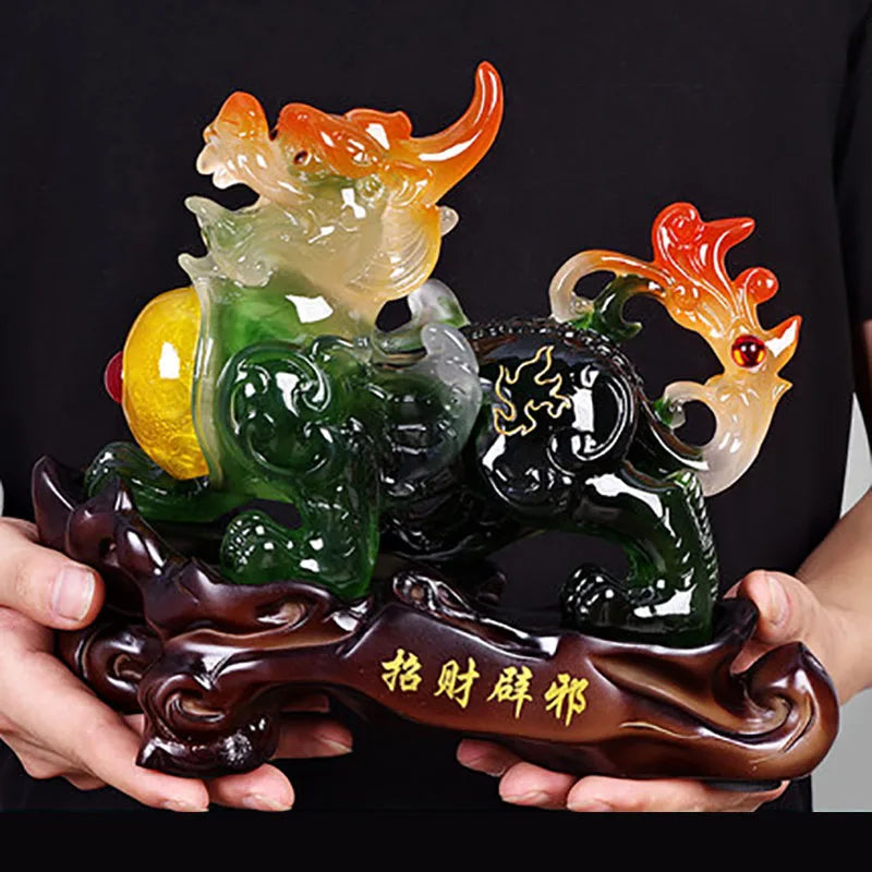 Lucky Pixiu / Pi Yao Ornaments Living Room Decor Feng Shui Home Decoration Craft Statues Sculptures Craft Figurines Gift