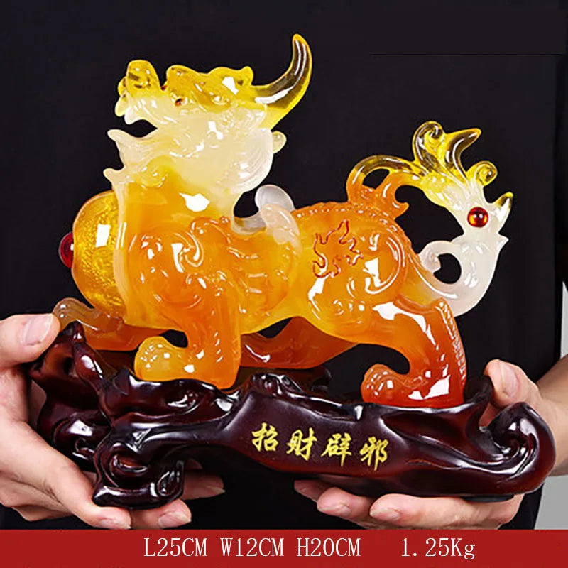 Lucky Pixiu / Pi Yao Ornaments Living Room Decor Feng Shui Home Decoration Craft Statues Sculptures Craft Figurines Gift
