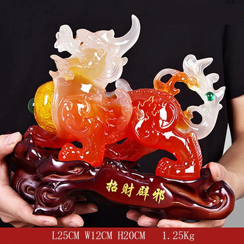 Lucky Pixiu / Pi Yao Ornaments Living Room Decor Feng Shui Home Decoration Craft Statues Sculptures Craft Figurines Gift