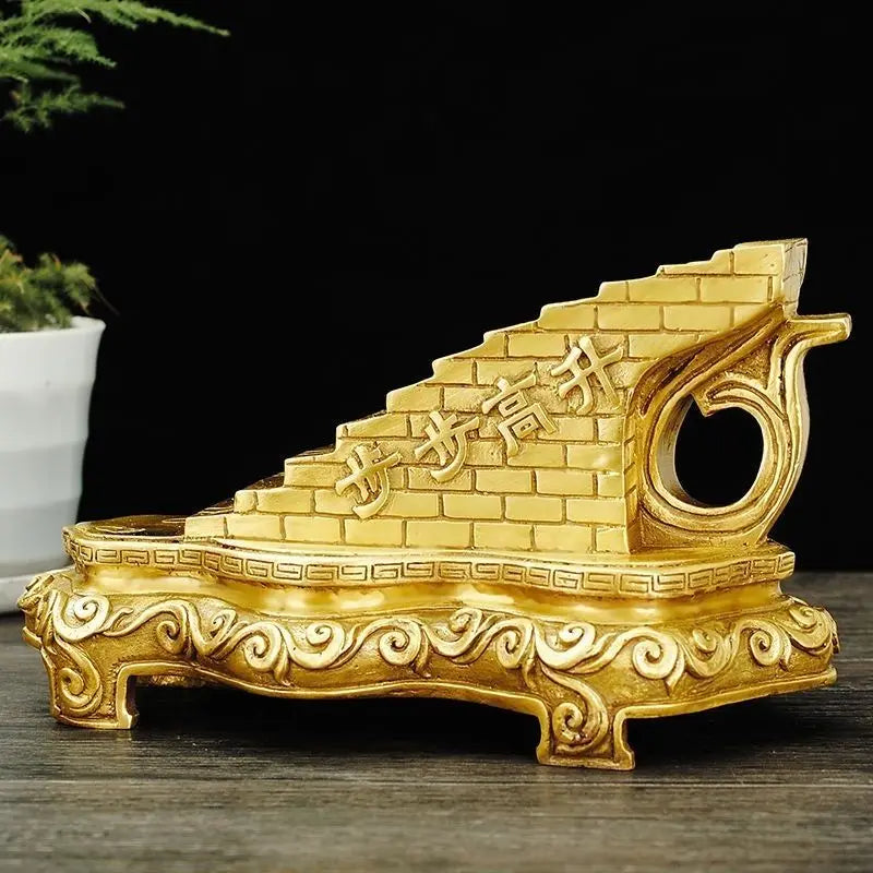 Lucky Step Up Ornaments Full Brass Ascending Ladder Bamboo Ladder Flat Step Home Living Room Decoration Crafts