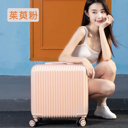 Luggage 18 inch female sturdy and durable children's boarding box mini trolley case mini suitcase
