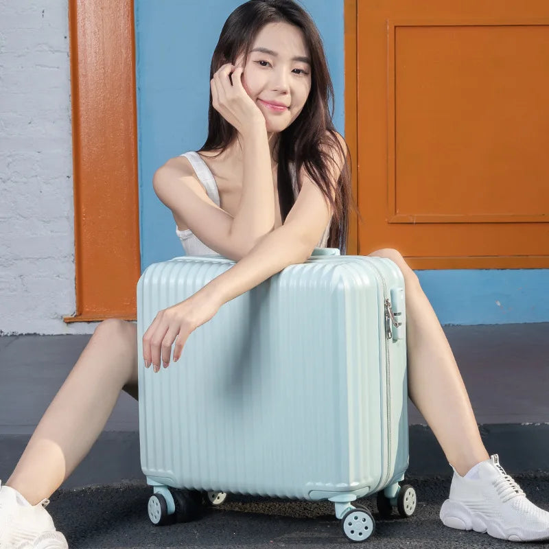 Luggage 18 inch female sturdy and durable children's boarding box mini trolley case mini suitcase