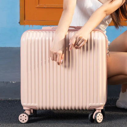 Luggage 18 inch female sturdy and durable children's boarding box mini trolley case mini suitcase