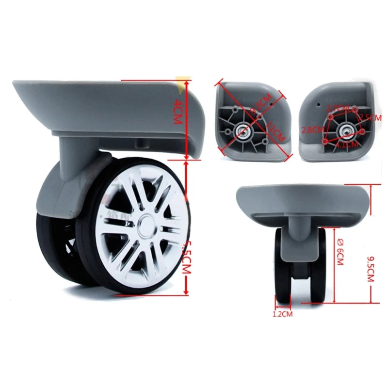 Luggage Swivel Trolley Case Luggage Wheel Replacement Part for Most Suitcase
