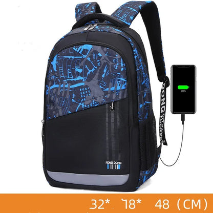 Luminous Kids School Backpack Boys Waterproof Durable School Bags for Boy High School Students Bookbag Mochilas Escolares