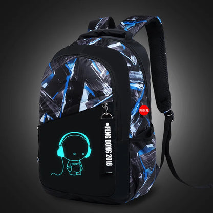 Luminous Kids School Backpack Boys Waterproof Durable School Bags for Boy High School Students Bookbag Mochilas Escolares