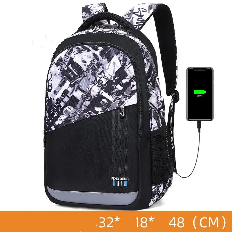 Luminous Kids School Backpack Boys Waterproof Durable School Bags for Boy High School Students Bookbag Mochilas Escolares