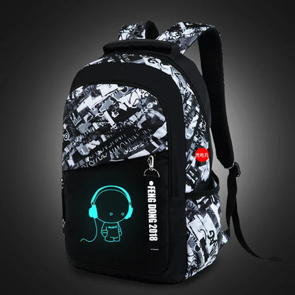 Luminous Kids School Backpack Boys Waterproof Durable School Bags for Boy High School Students Bookbag Mochilas Escolares