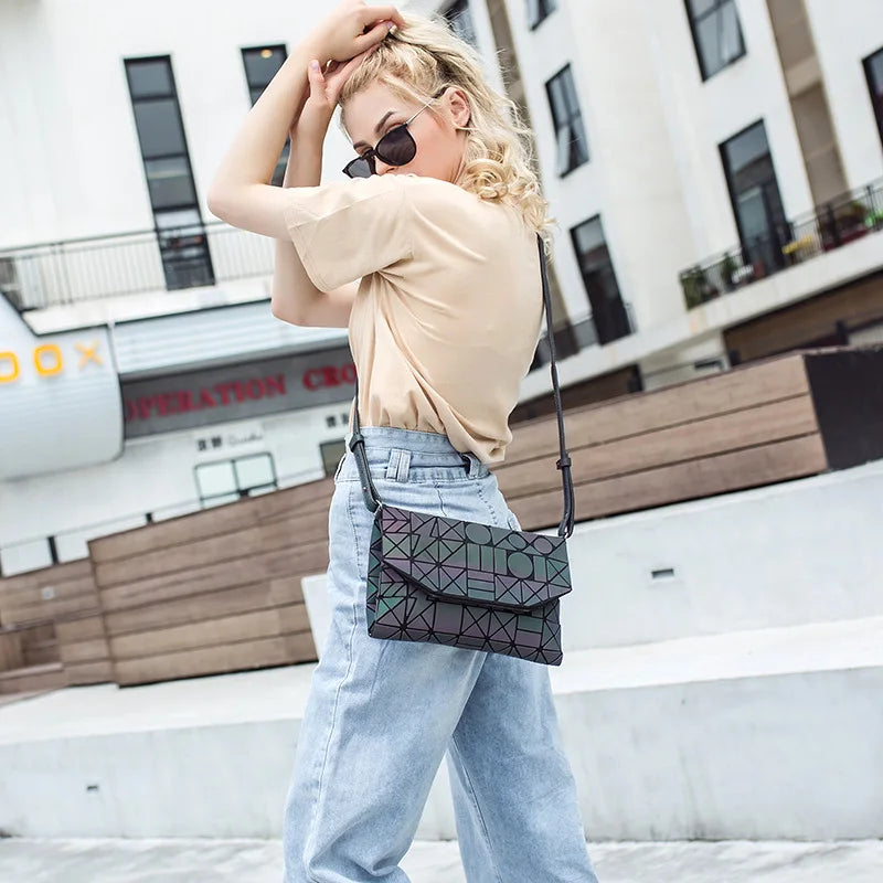 Luminous envelope Bag Women's Geometric evening Clutch bags Handbag Crossbody shoulder bag Luxury handbag for women 2020