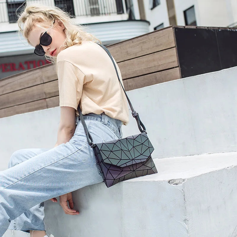Luminous envelope Bag Women's Geometric evening Clutch bags Handbag Crossbody shoulder bag Luxury handbag for women 2020