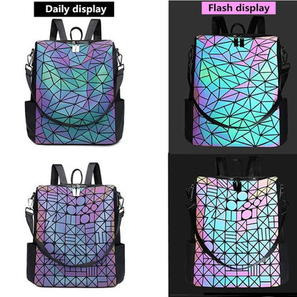 Luminous large Women Backpack Female Sequin Travel Bag School Backpack For Teenage Girls holographic Bagpack sac a dos mochila