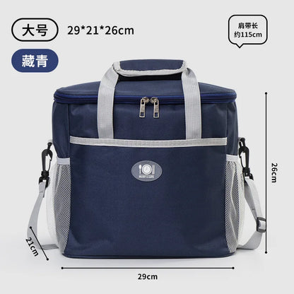 Lunch Bag Students Work Large-capacity Waterproof Portable Insulation Bag Thickened Aluminum Foil Insulation Ice Pack Picnic