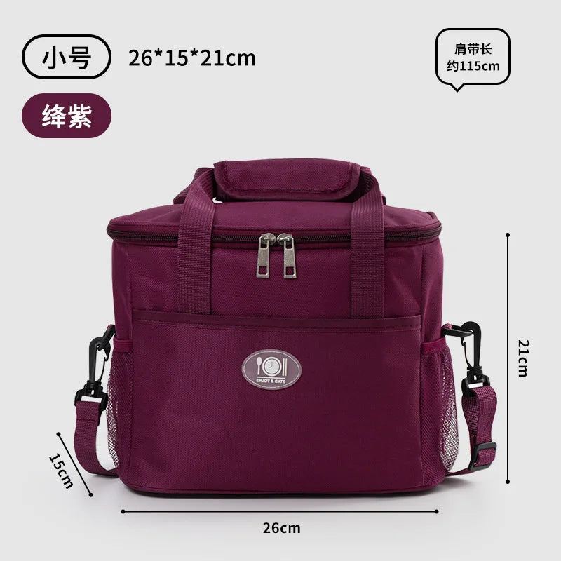 Lunch Bag Students Work Large-capacity Waterproof Portable Insulation Bag Thickened Aluminum Foil Insulation Ice Pack Picnic
