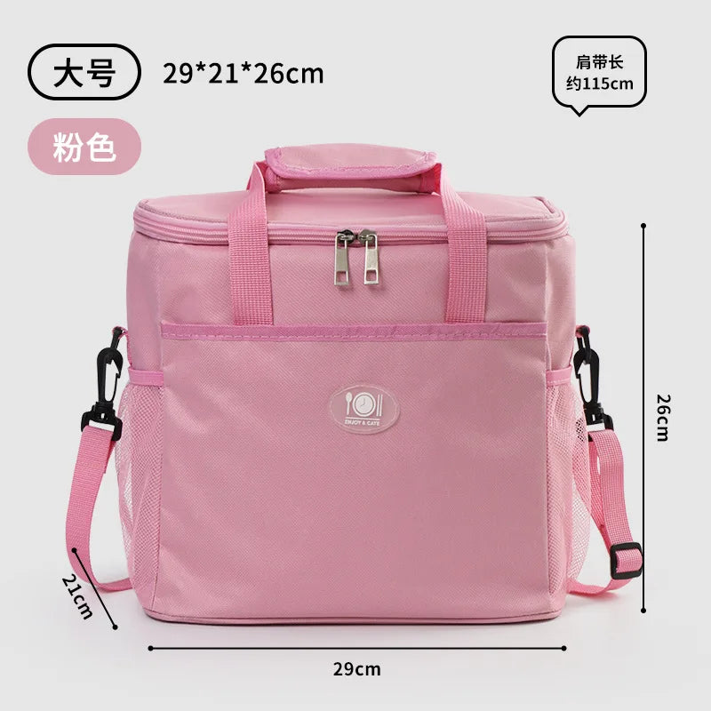Lunch Bag Students Work Large-capacity Waterproof Portable Insulation Bag Thickened Aluminum Foil Insulation Ice Pack Picnic