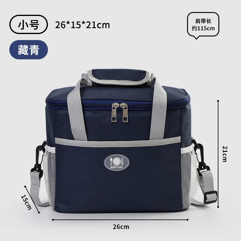 Lunch Bag Students Work Large-capacity Waterproof Portable Insulation Bag Thickened Aluminum Foil Insulation Ice Pack Picnic