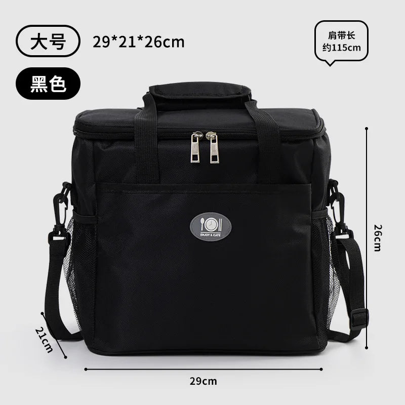 Lunch Bag Students Work Large-capacity Waterproof Portable Insulation Bag Thickened Aluminum Foil Insulation Ice Pack Picnic