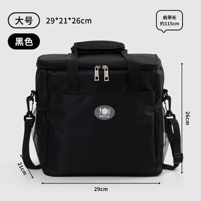 Lunch Bag Students Work Large-capacity Waterproof Portable Insulation Bag Thickened Aluminum Foil Insulation Ice Pack Picnic