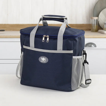 Lunch Bag Students Work Large-capacity Waterproof Portable Insulation Bag Thickened Aluminum Foil Insulation Ice Pack Picnic