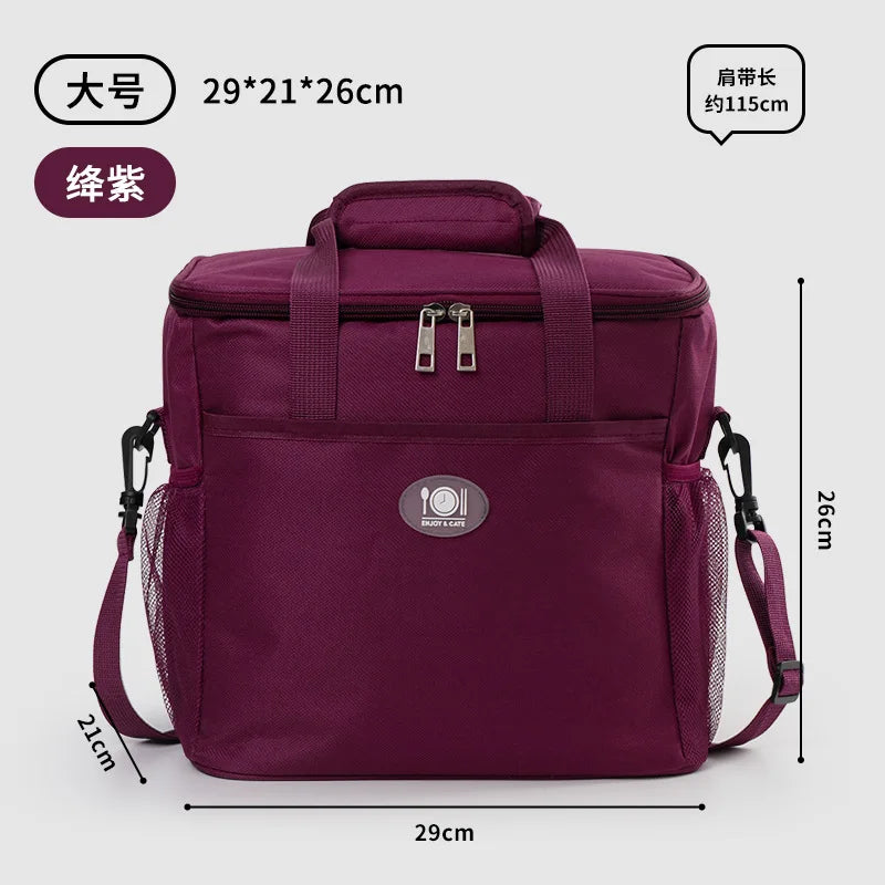 Lunch Bag Students Work Large-capacity Waterproof Portable Insulation Bag Thickened Aluminum Foil Insulation Ice Pack Picnic