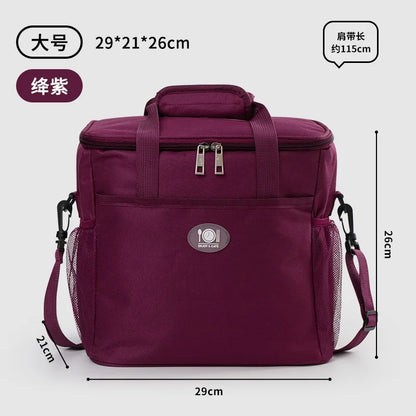 Lunch Bag Students Work Large-capacity Waterproof Portable Insulation Bag Thickened Aluminum Foil Insulation Ice Pack Picnic