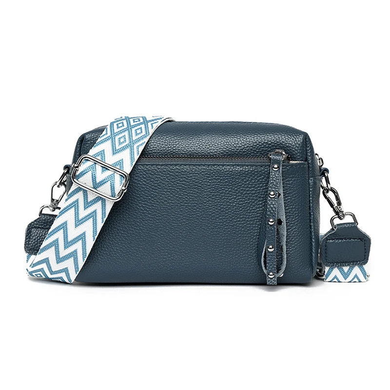 Luxury 3 Layers Genuine Leather Shoulder Crossbody Bags For Women 2023 High Quality Cowhide Handbags Female Messenger Tote Sac