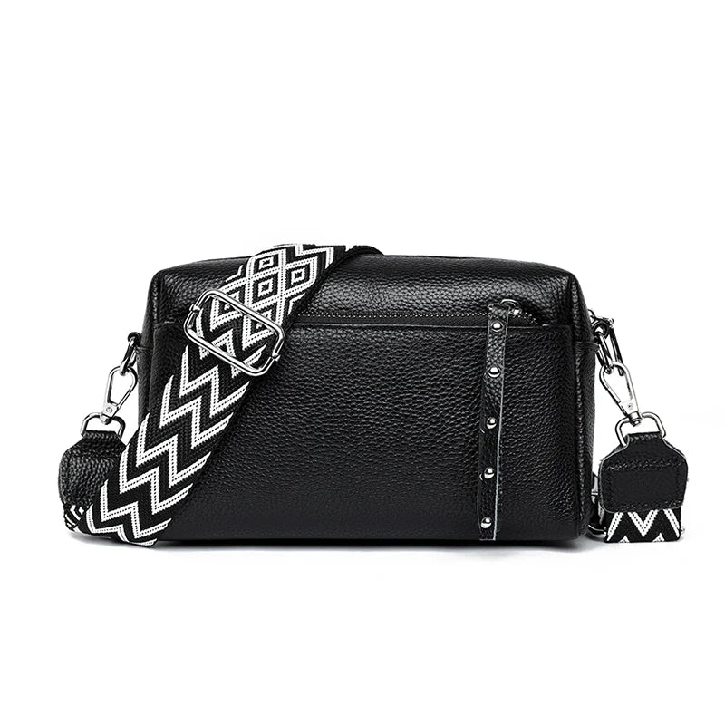 Luxury 3 Layers Genuine Leather Shoulder Crossbody Bags For Women 2023 High Quality Cowhide Handbags Female Messenger Tote Sac