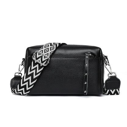 Luxury 3 Layers Genuine Leather Shoulder Crossbody Bags For Women 2023 High Quality Cowhide Handbags Female Messenger Tote Sac