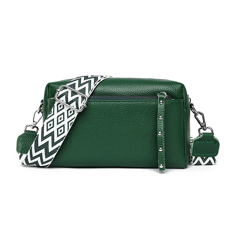 Luxury 3 Layers Genuine Leather Shoulder Crossbody Bags For Women 2023 High Quality Cowhide Handbags Female Messenger Tote Sac