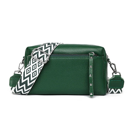 Luxury 3 Layers Genuine Leather Shoulder Crossbody Bags For Women 2023 High Quality Cowhide Handbags Female Messenger Tote Sac