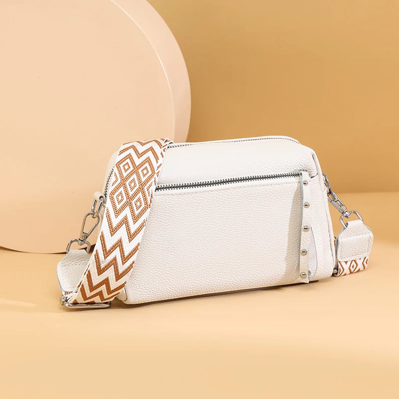 Luxury 3 Layers Genuine Leather Shoulder Crossbody Bags For Women 2023 High Quality Cowhide Handbags Female Messenger Tote Sac