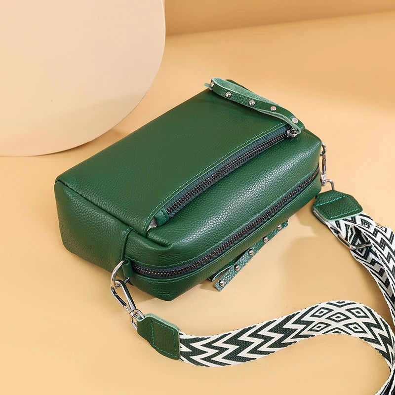 Luxury 3 Layers Genuine Leather Shoulder Crossbody Bags For Women 2023 High Quality Cowhide Handbags Female Messenger Tote Sac