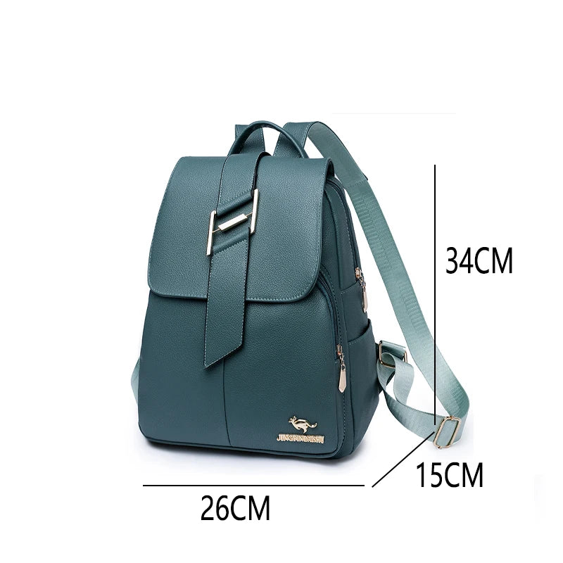 Luxury Backpack Women's Brand Designer Backpack PU Anti Theft Schoolbags Double Shoulder Single Shoulder Switchable Design Bags