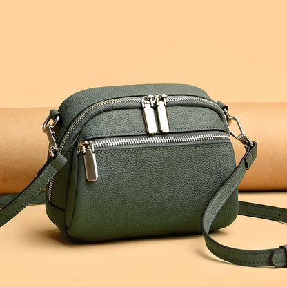 Luxury Bags For Wome Cowhide Bags 2023 New Soft Leather Shoulder Messenger Bag Women's Simple Mobile Phone Zero Wallet Handbags