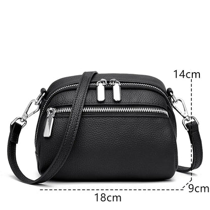 Luxury Bags For Wome Cowhide Bags 2023 New Soft Leather Shoulder Messenger Bag Women's Simple Mobile Phone Zero Wallet Handbags