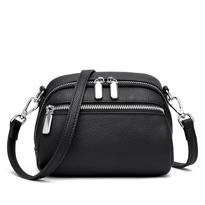 Luxury Bags For Wome Cowhide Bags 2023 New Soft Leather Shoulder Messenger Bag Women's Simple Mobile Phone Zero Wallet Handbags