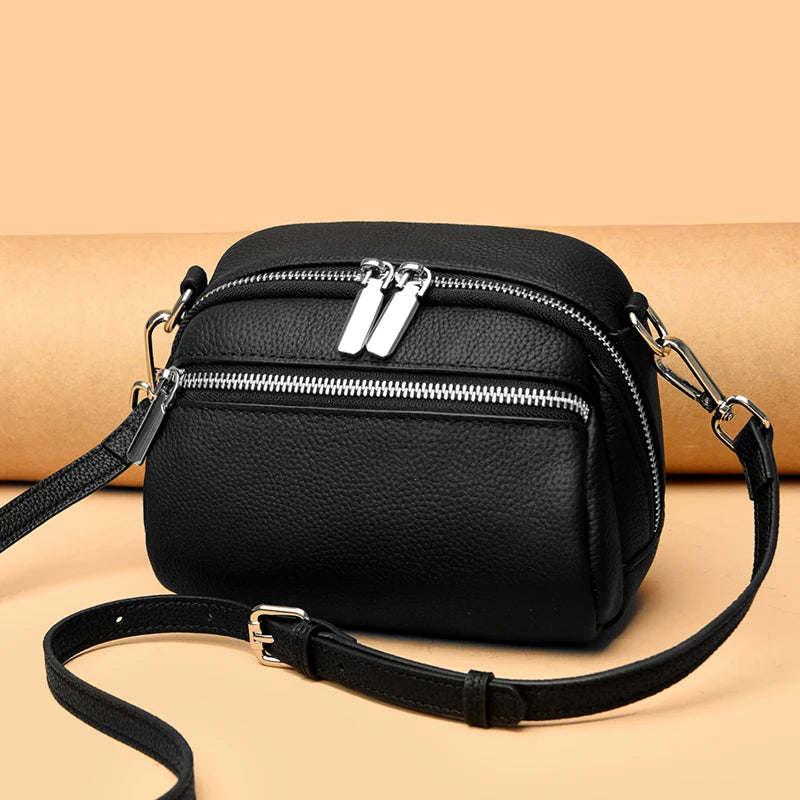 Luxury Bags For Wome Cowhide Bags 2023 New Soft Leather Shoulder Messenger Bag Women's Simple Mobile Phone Zero Wallet Handbags