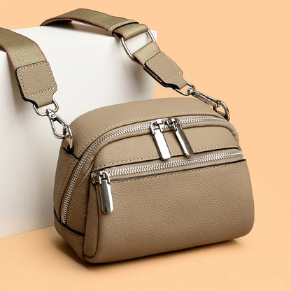 Luxury Bags For Wome Cowhide Bags 2023 New Soft Leather Shoulder Messenger Bag Women's Simple Mobile Phone Zero Wallet Handbags