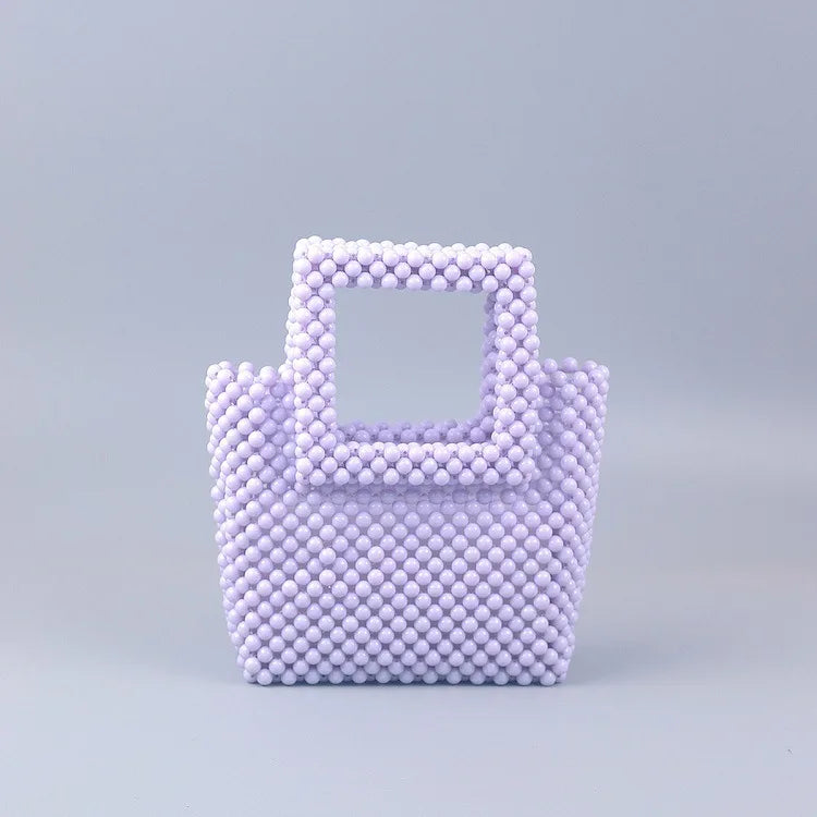 Luxury Beaded Square hand bag Colorful  Party Clutch Designer  Wedding Women Purses Handbags Chic Purse