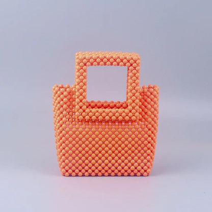 Luxury Beaded Square hand bag Colorful  Party Clutch Designer  Wedding Women Purses Handbags Chic Purse