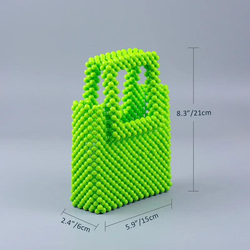 Luxury Beaded Square hand bag Colorful  Party Clutch Designer  Wedding Women Purses Handbags Chic Purse