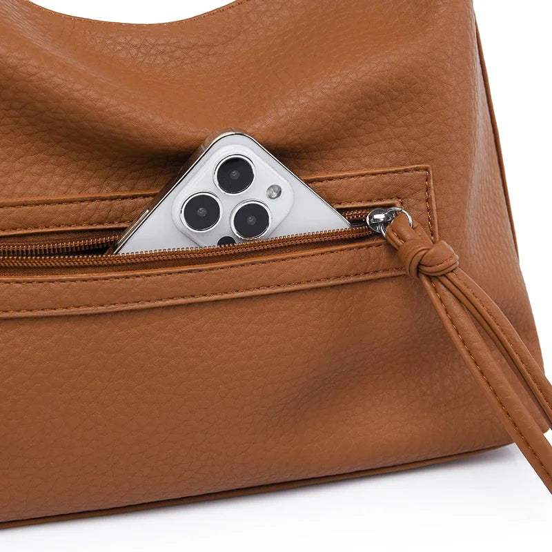 Luxury Brand Bag Leather Tote Handbag 2023 Casual Shoulder Bag Elegant Crossbody Bag for Women Large Capacity Shopper Bolsa Sac