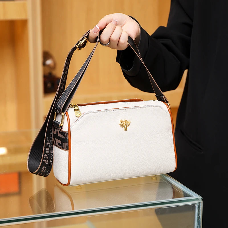 Luxury Brand Cow Leather Women Handbags Designer Shoulder Crossbody Bags For Women 2022 Fashion Genuine Leather 3 Layer Tote Sac