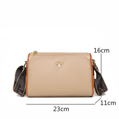 Luxury Brand Cow Leather Women Handbags Designer Shoulder Crossbody Bags For Women 2022 Fashion Genuine Leather 3 Layer Tote Sac